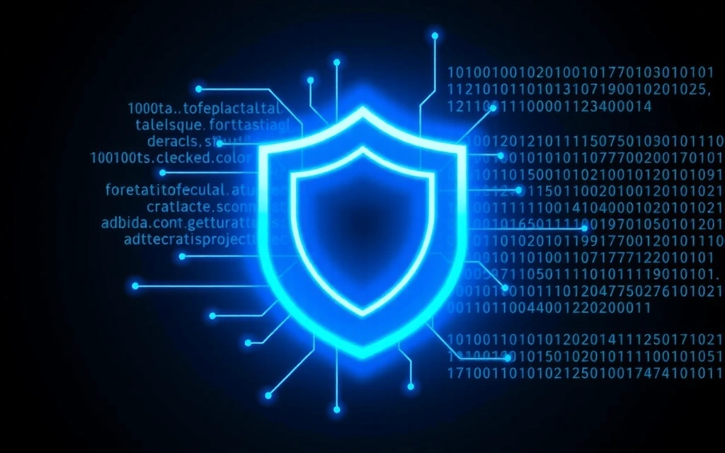 Cybersecurity shield protecting data